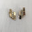 Vintage Fashion Earrings Clip ON Goldtone and Crystal Ultra Modern MCM