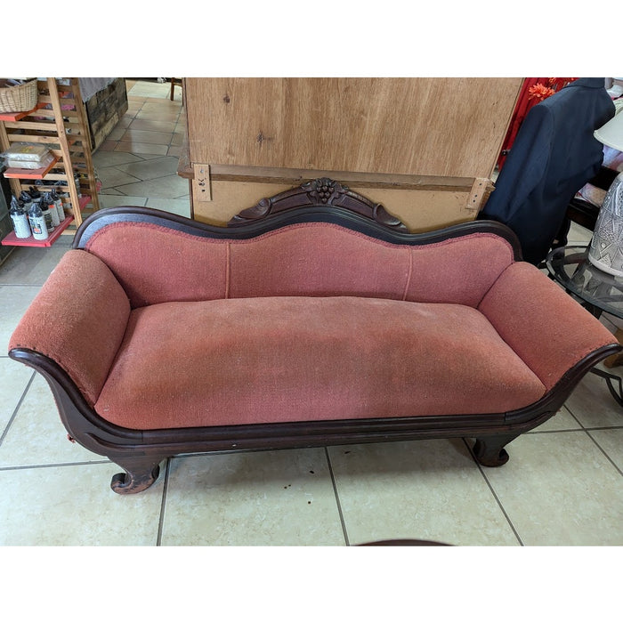 Secondhand Sandies: victorian Loveseat Antique Mauve Settee Fruitwood Petite Boudoir Photography French