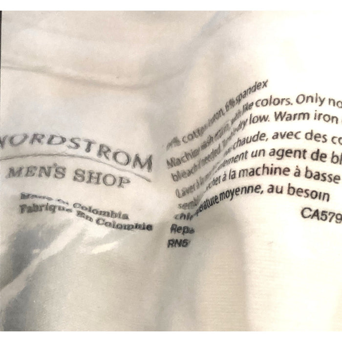 Nordstrom Men's Shop 3-Pack V-Neck Trim Fit Tee Shirts Sz Small in White NWT