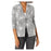 Nic & Zoe Marbelous Draped Open Cardigan Jacket SMALL Grey Multi NEW $168 COZY