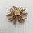 Vintage Fashion gold-tone STARBURST brooch pin Braided Metal 1960 MOD style