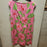 Talbots Womens Floral Pink Green Size 14 Sleeveless Spring Summer Dress