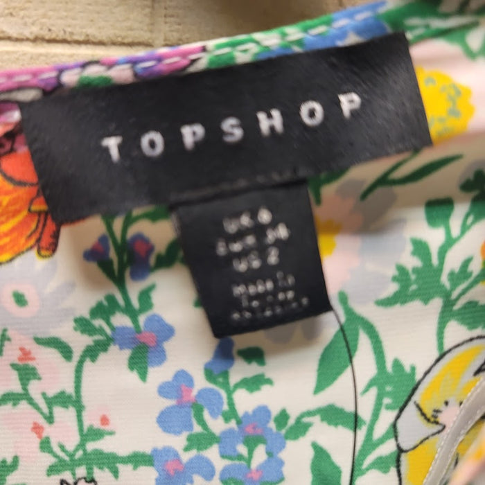 Topshop NEW women's mixed Floral Midi dress size 2