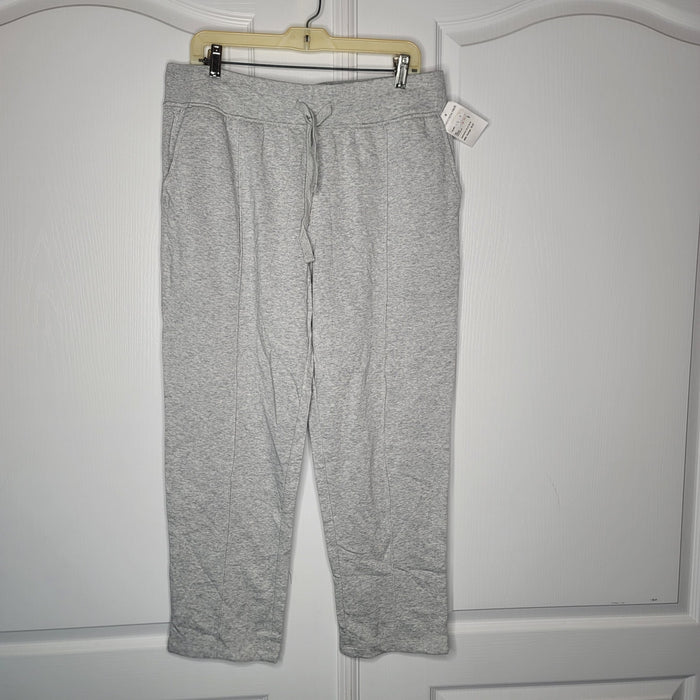 Alternative Sweatpants Drawstring Elastic Waist Heather Gray Large front seam