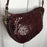 Mr. Leather 1980's Small wine snakeskin crossbody purse bag clutch