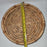 Banana leaf basket 10.6" x 2" Round double inset handles double strand swirled