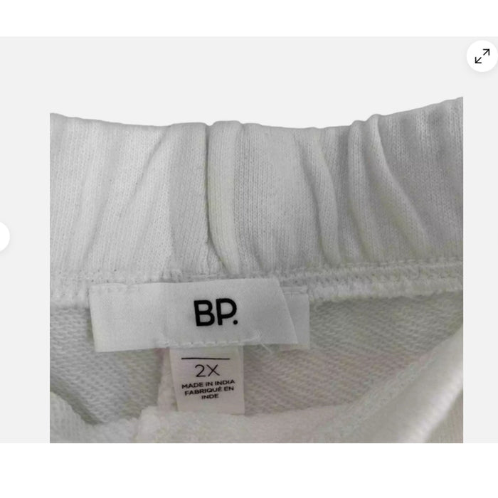 Bp. Classic Sweatpants In White sIZE 2X WOMENS elastic waist elastic hem pockets