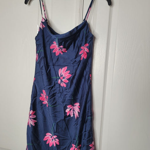 NEW All in Favor XS Womens Slip Dress Floral Blue Pink Cocktail