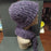 handmade Purple set hand crocheted beanie hat and matching scarf soft