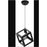 LNC Black Geometric Pendant Lighting Modern Square Hanging Light Ceiling Fixture