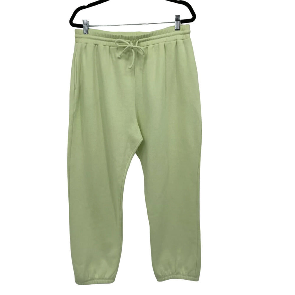 BP. Classic Sweatpants MEDIUM Lime Green Joggers Elastic Waist Tapered Leg NEW