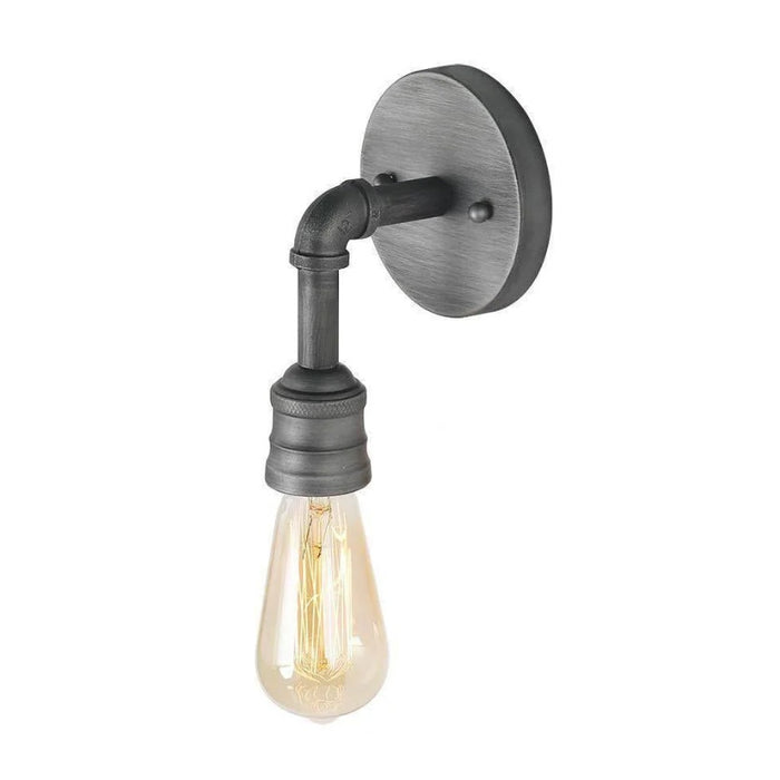 LNC Santinate 1-Light Industrial minimalist shop Gray Bulb-Shape Wall Sconces