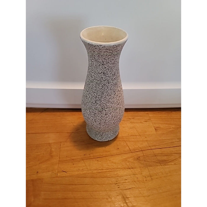 Vintage Asian Inspired Modernist Vase Stylized Flower Design Sand Texture Finish