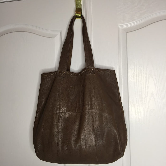 Alternative Apparel Brown Bodega Leather Bag tote slouchy dump all purse