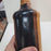 Italian Leather Covered two tone bottle with stopper 14" Tall Italy