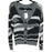 Leith Soft Fuzzy Button Cardigan Sweater LARGE NEW  Black Zebra NWT