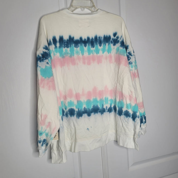 Electric & Rose TIME TO LIVE size large women's Tie Dye Sweatshirt oversized