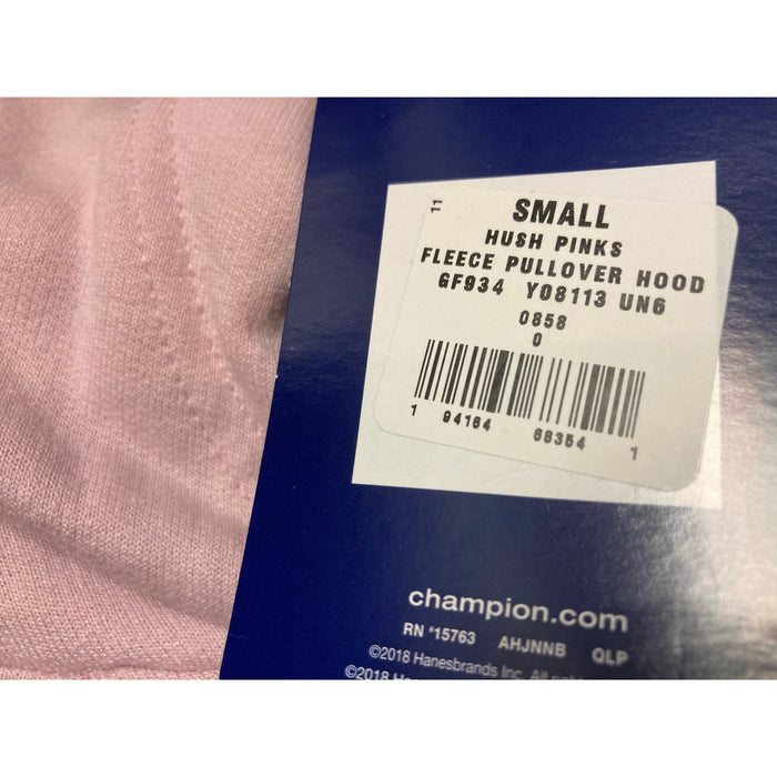 Champion Women's Hood Sweatshirt Small Hush Pink NEW Fleece Pullover Raglan Soft