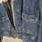 NEW Topshop sz 6 Cropped Dark Wash Heavy Denim Fleece Collar Jean trucker Jacket