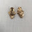 Vintage Fashion Earrings Clip ON Goldtone and Crystal Ultra Modern MCM