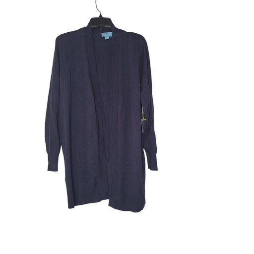 NEW CeCe Night Blue Size XL Cardigan cotton Sweater Long sleeve Knit Casual