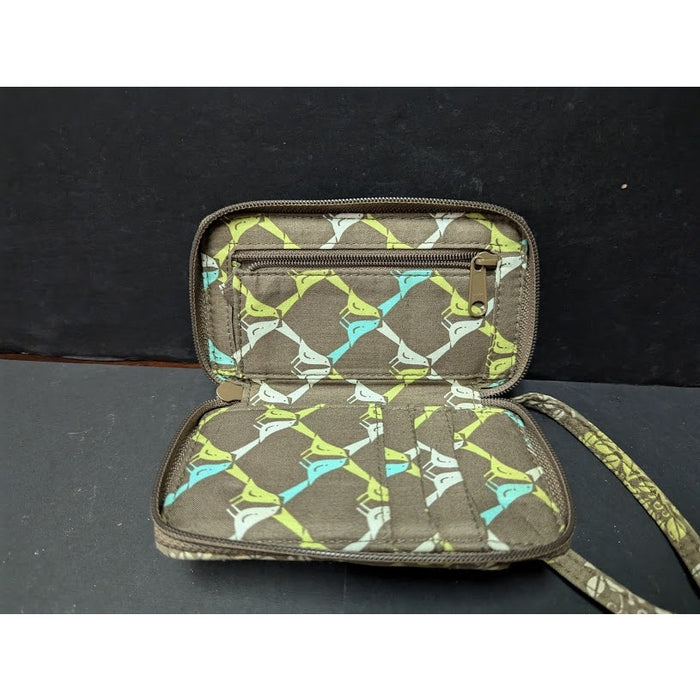 Vera Bradley License Coin Wallet Purse Wristlet Sittin in the Tree Multicolor