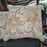 Set 2 Pier 1 Embroidered throw Pillows Yellow Gray Poly-fill Home Decor Linen