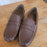 Izod Burre 12 brown loafer driving Moc shoes Memory foam penny saddle stitch