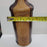 Italian Leather Covered two tone bottle with stopper 14" Tall Italy