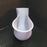 Pottery barn PINCHED sides freeform vase purple white satin glass centerpiece