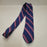 ted baker tie bLUE pINK skinny stripes Mens necktie preowned