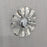 Vintage Fashion LARGE silvertone brooch pin starburst flower