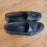 Rockport 2898 men's slip on dress shoes size 9.5 M Black leather loafers tassel