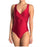 Tahari Surplice Wrap One-Piece Swimsuit Red New Swimwear Bathing Suit SMALL