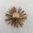 Vintage Fashion gold-tone STARBURST brooch pin Braided Metal 1960 MOD style