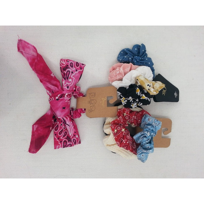 32 PIECES Lot of 15 Headbands Hair Tie NEW Bows Wraps Scarf Assorted Scrunchie