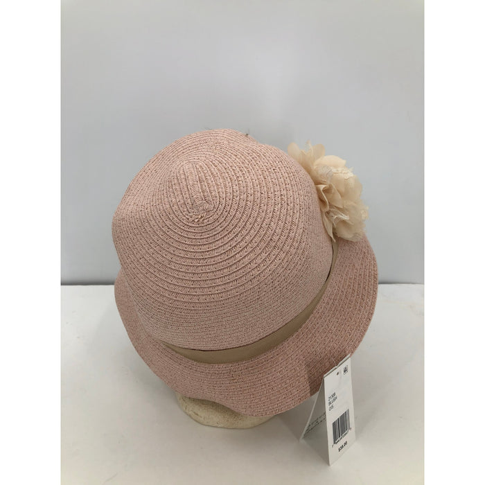 August Hats Lace Flower Detail Cloche Hat Pink Summer Spring Travel Packable