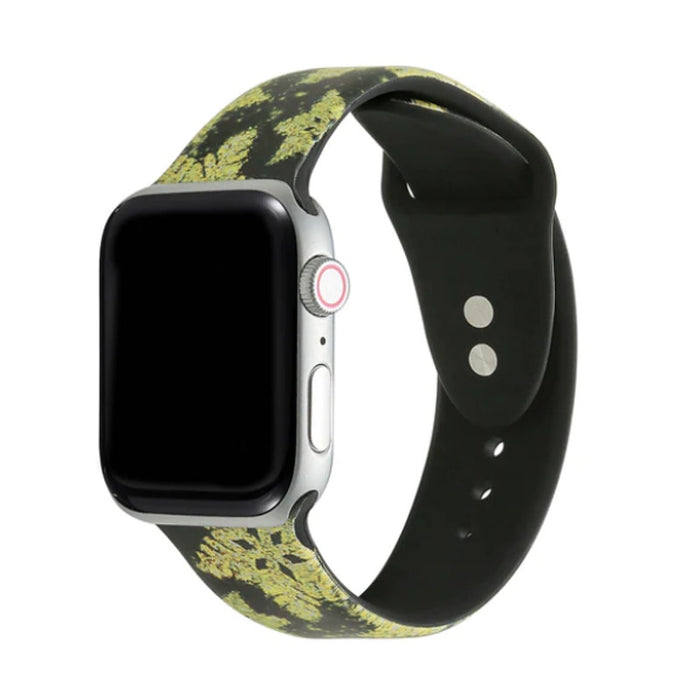 Posh Tech Silicone Sport Band for Apple Watch Gold Winter Wonderland Holiday