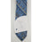 Vintage Polyester Mens Necktie 56" Blue Gold White Detail 60s70s wide bottom