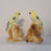 Vintage Kitsch Yellow Birds Ceramic Figurines Parakeet