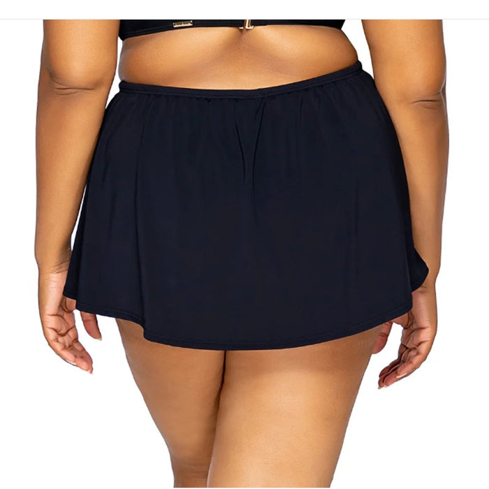 Island Escape Skirtini Swim Navy Bottoms Only Plus 18W skirt elastic waist NEW