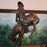 Frederic Remington OUTLAW Bronze Statue Horse Cowboy Green Marble Numbered heavy