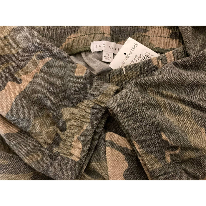 Socialite Women's Jogger Lounge Pants XS/Extra Small Sage Camo NWT Pull-On