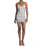 JUMP Apparel Juniors' Geo Sequin Beaded Plunge Mini Dress Sz 5/6 Gray/White NWT