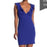 Jump Apparel Ruffle Strap V Neck Blue Dress Small