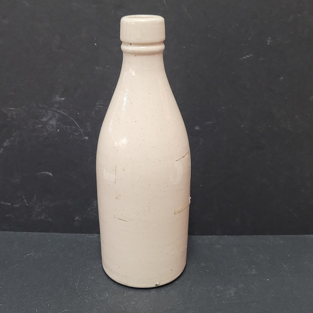 Antique Vintage stoneware bottle Glasgow bEER CREAM WHITE pottery