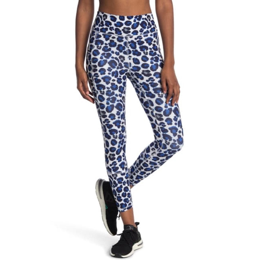 Gottex Women's Jogger Pants Ankle Leggings XS/Extra Small Blue Leopard NWT