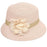 August Hats Lace Flower Detail Cloche Hat Pink Summer Spring Travel Packable