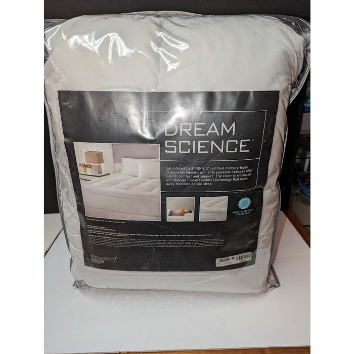 Dream Science Martha Stewart Mattress Pad Gel Infused Memory Foam Fiberbed TWIN