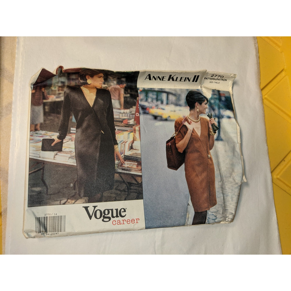 Vintage Pattern Sewing Crafts Vogue Career 2770 Anne Klein 90s Size 14/16/18